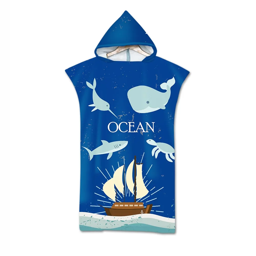 Kids Beach Poncho: Whale Motives