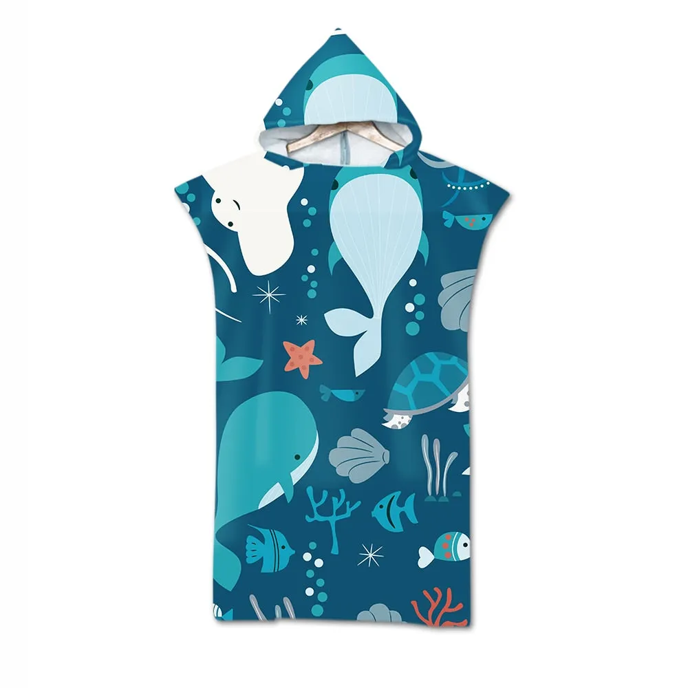 Kids Beach Poncho: Whale Motives