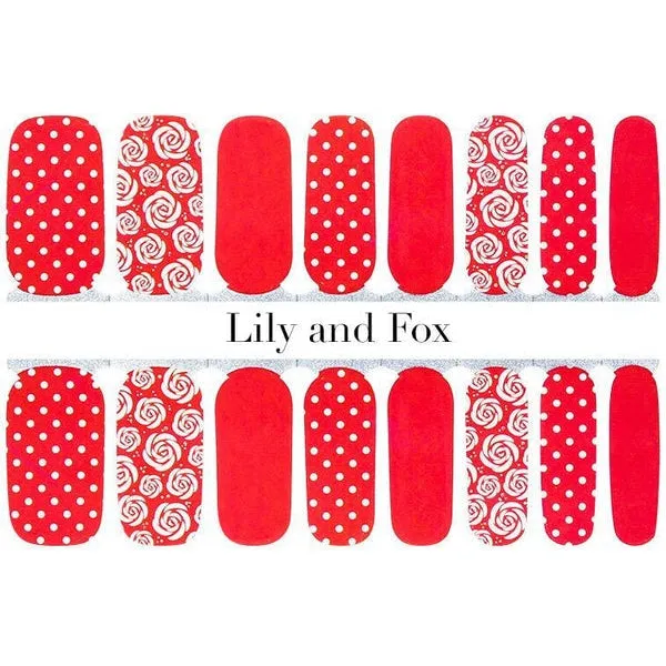 Lily and Fox - Nail Wrap - Ruby Bloom