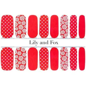 Lily and Fox - Nail Wrap - Ruby Bloom