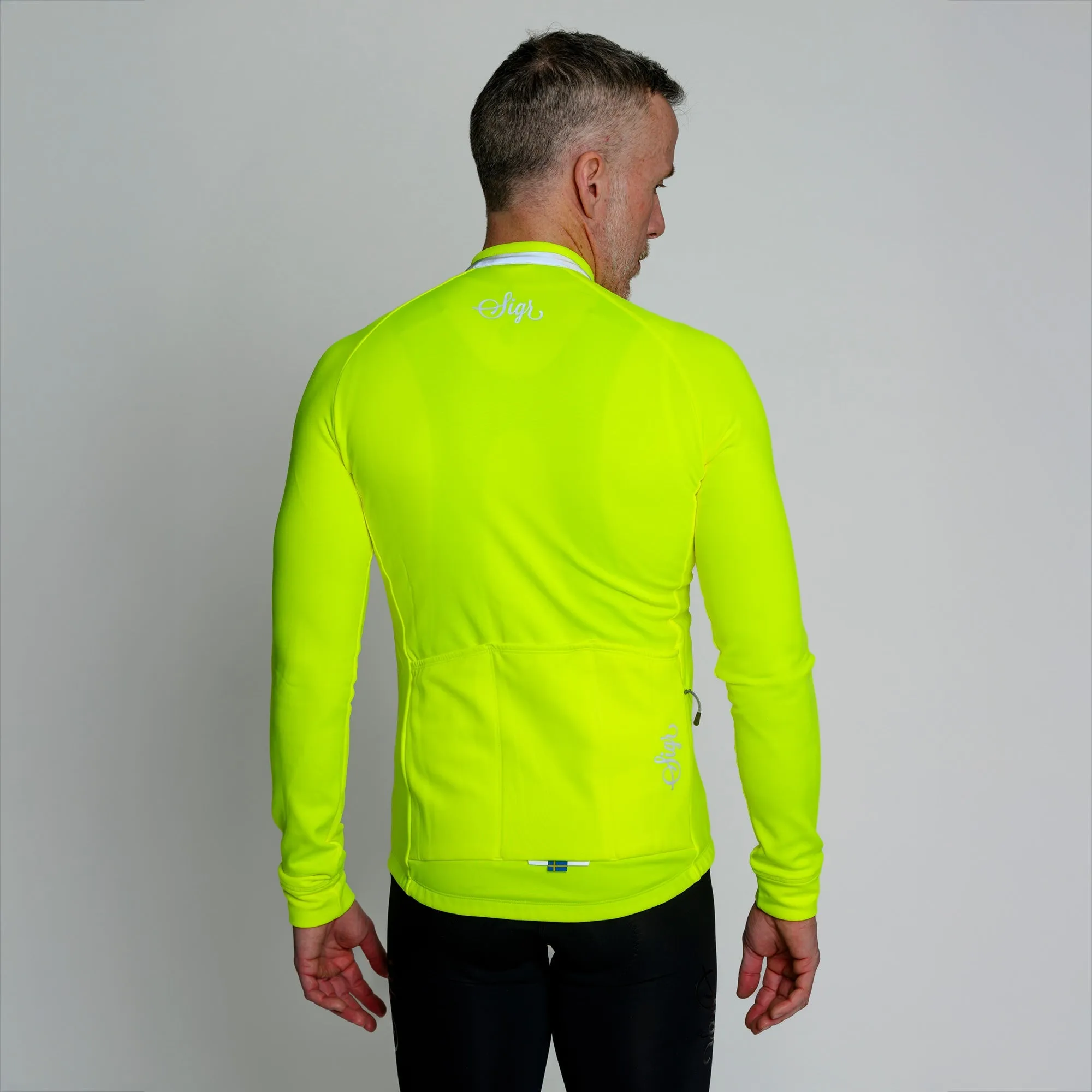 Ljung Hi-viz Yellow Men's Warmer Long Sleeved Cycling Jersey