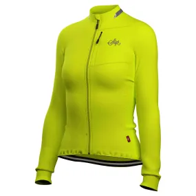 Ljung Hi-viz Yellow Women's Warmer Long Sleeved Cycling Jersey