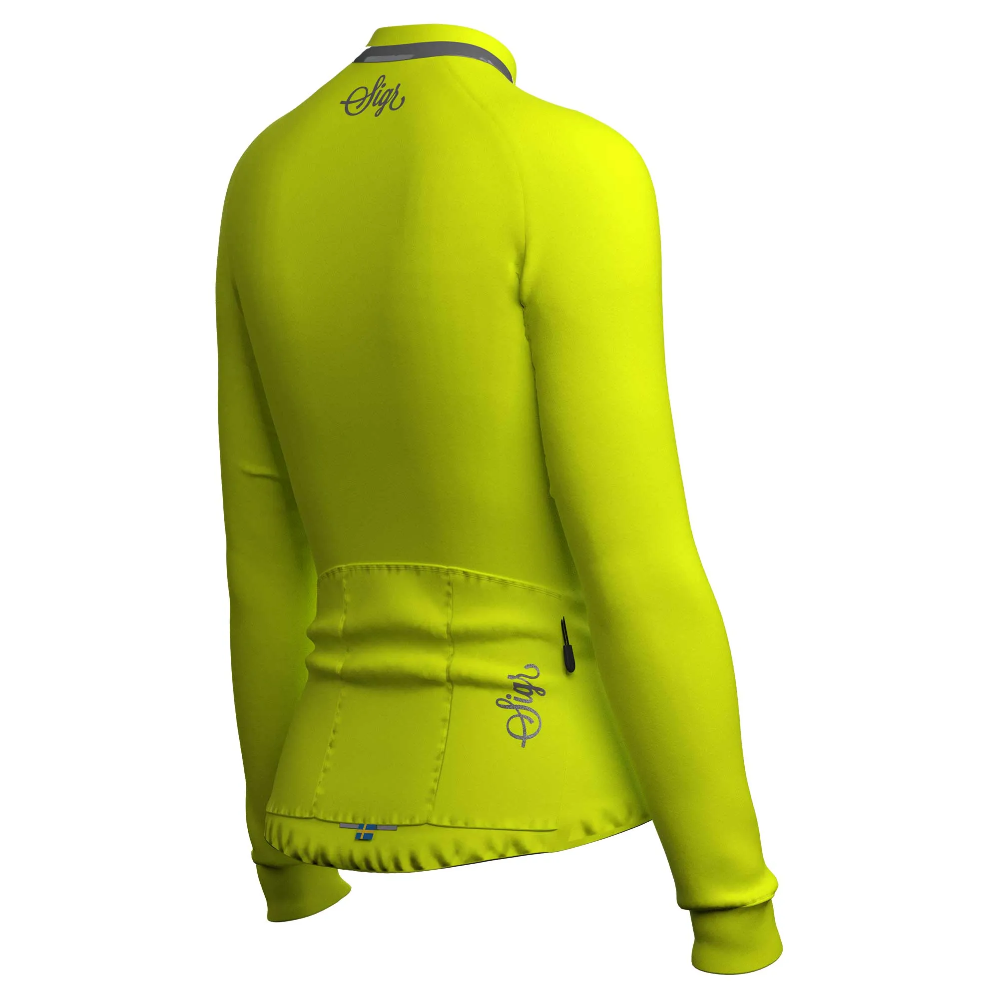 Ljung Hi-viz Yellow Women's Warmer Long Sleeved Cycling Jersey