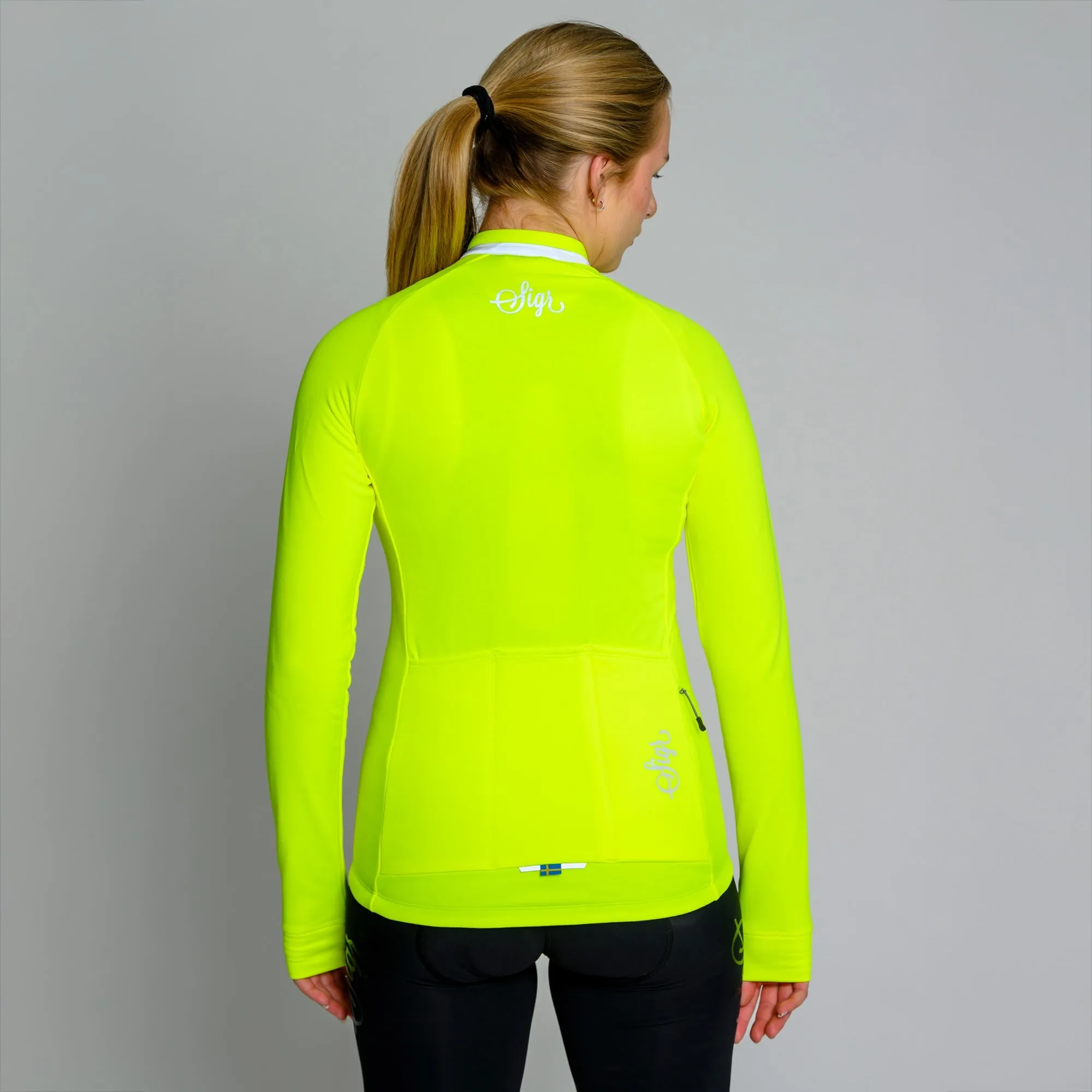 Ljung Hi-viz Yellow Women's Warmer Long Sleeved Cycling Jersey