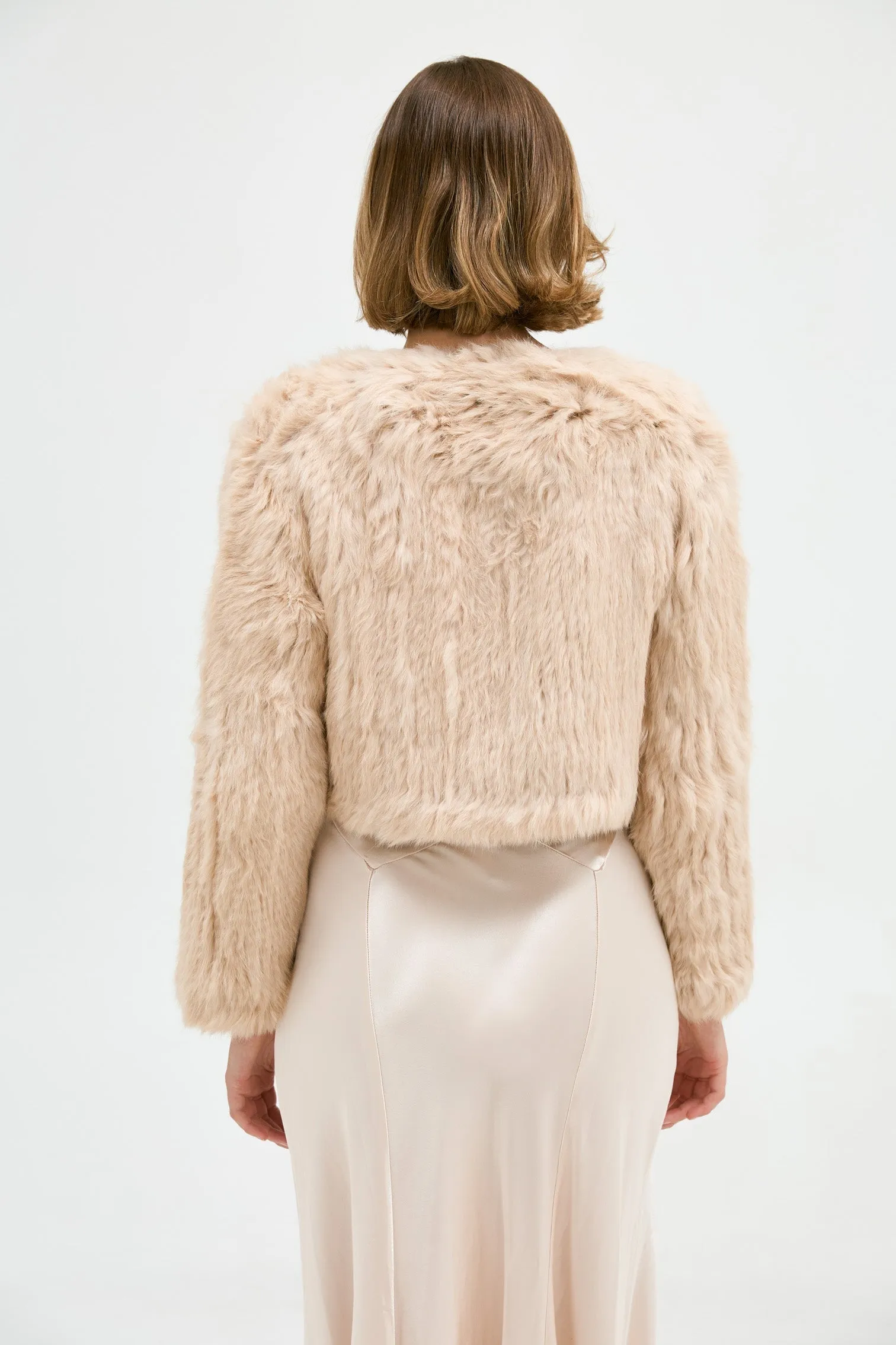 Lola Crop Jacket - Creme Brulee