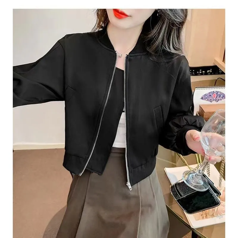 Loose Fit Niche Cropped Bomber Jacket