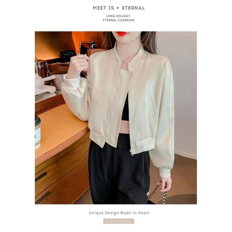 Loose Fit Niche Cropped Bomber Jacket