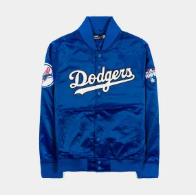 Los Angeles Dodgers 2020 World Series Champions Satin Mens Jacket (White/Blue)