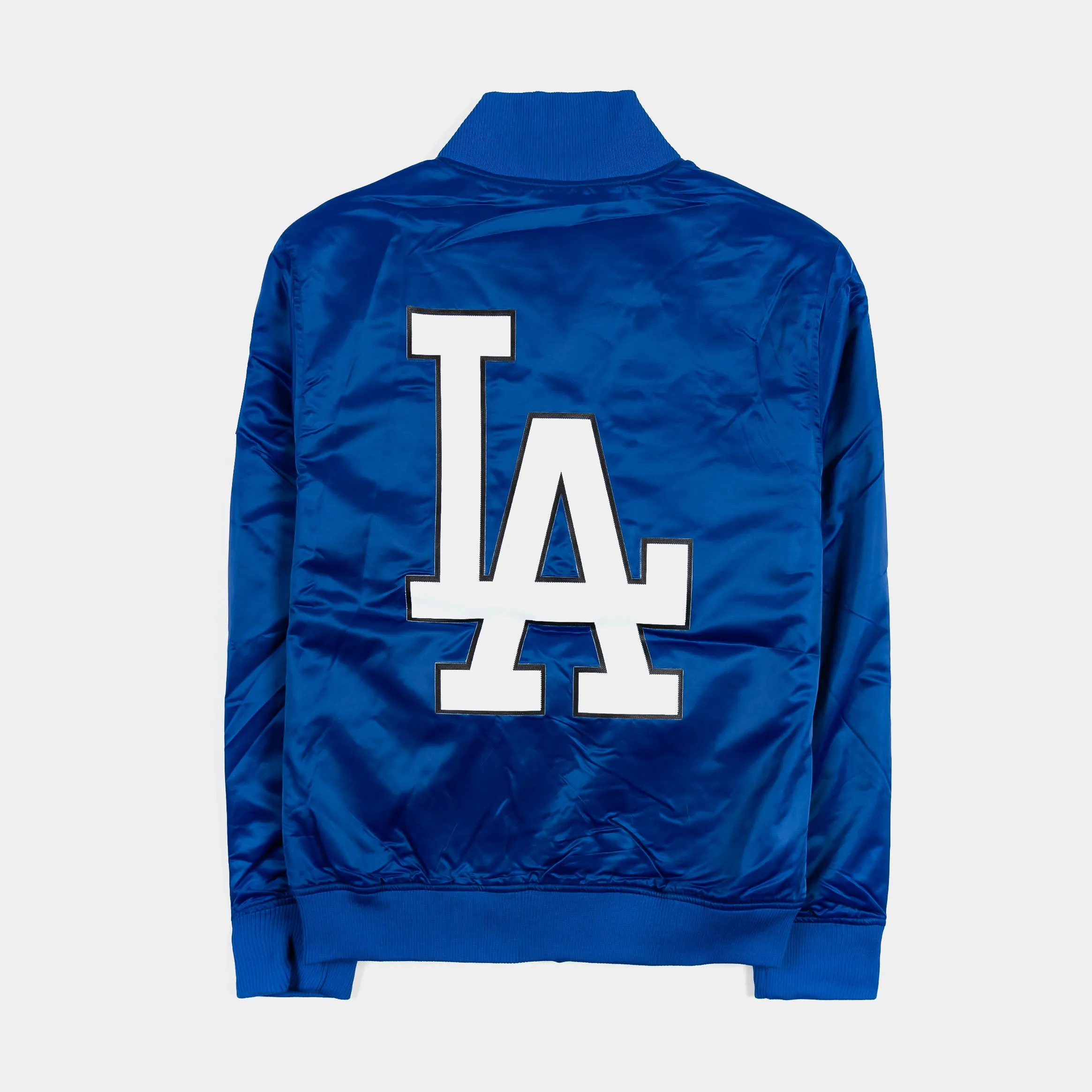 Los Angeles Dodgers 2020 World Series Champions Satin Mens Jacket (White/Blue)