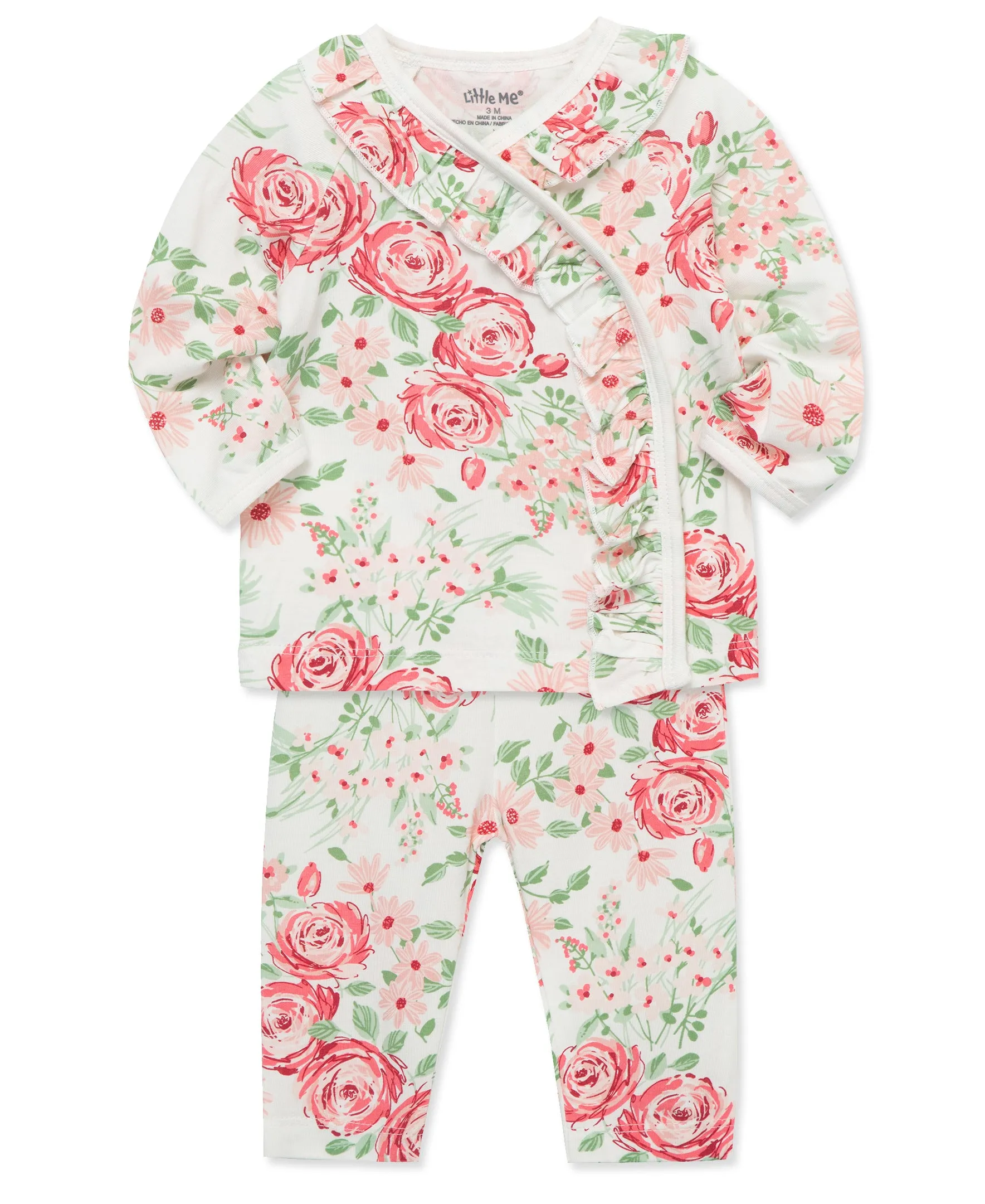 Lush Floral Bamboo Cardigan Set