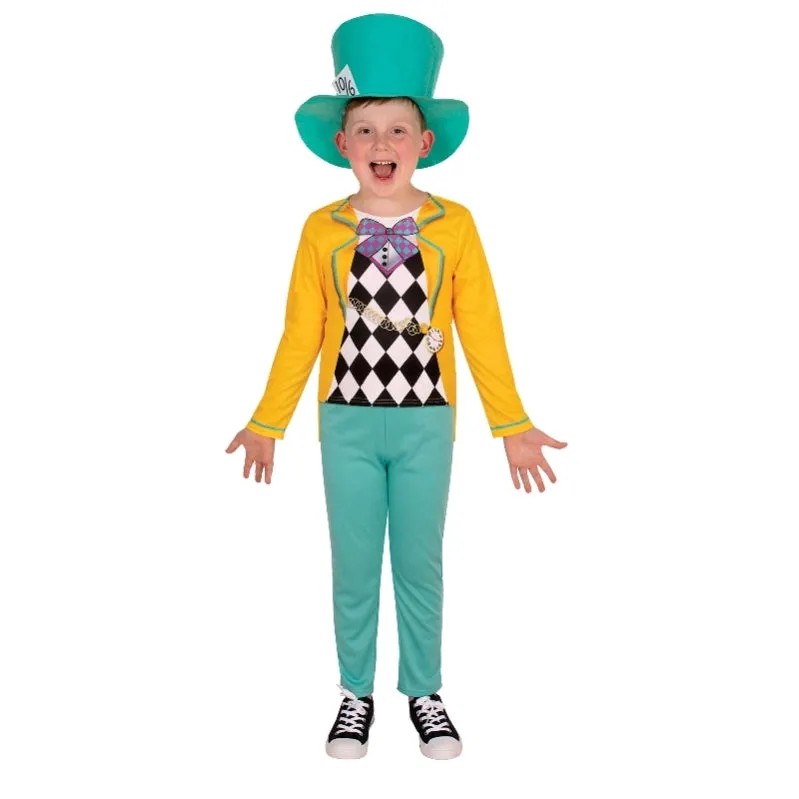 Mad Hatter Girls Classic Costume for 4-6 Yrs Old