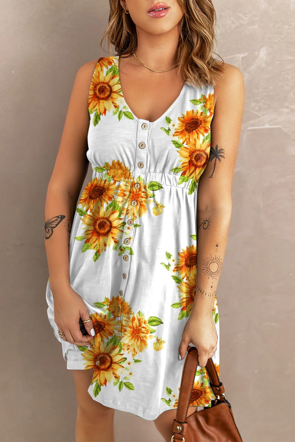 Magic Button Down Sleeveless Dress