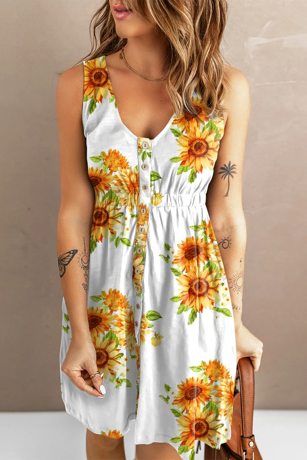 Magic Button Down Sleeveless Dress