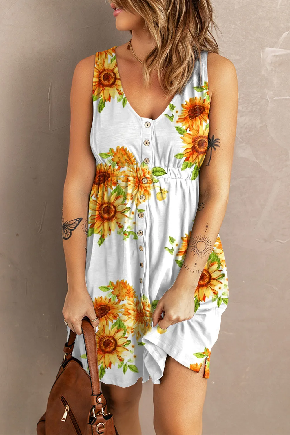 Magic Button Down Sleeveless Dress