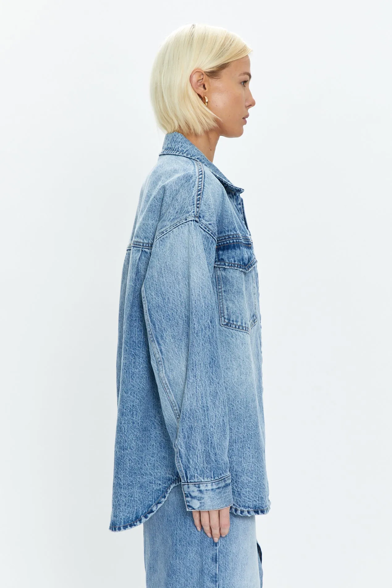 Mandy Oversized Shacket - Skylark