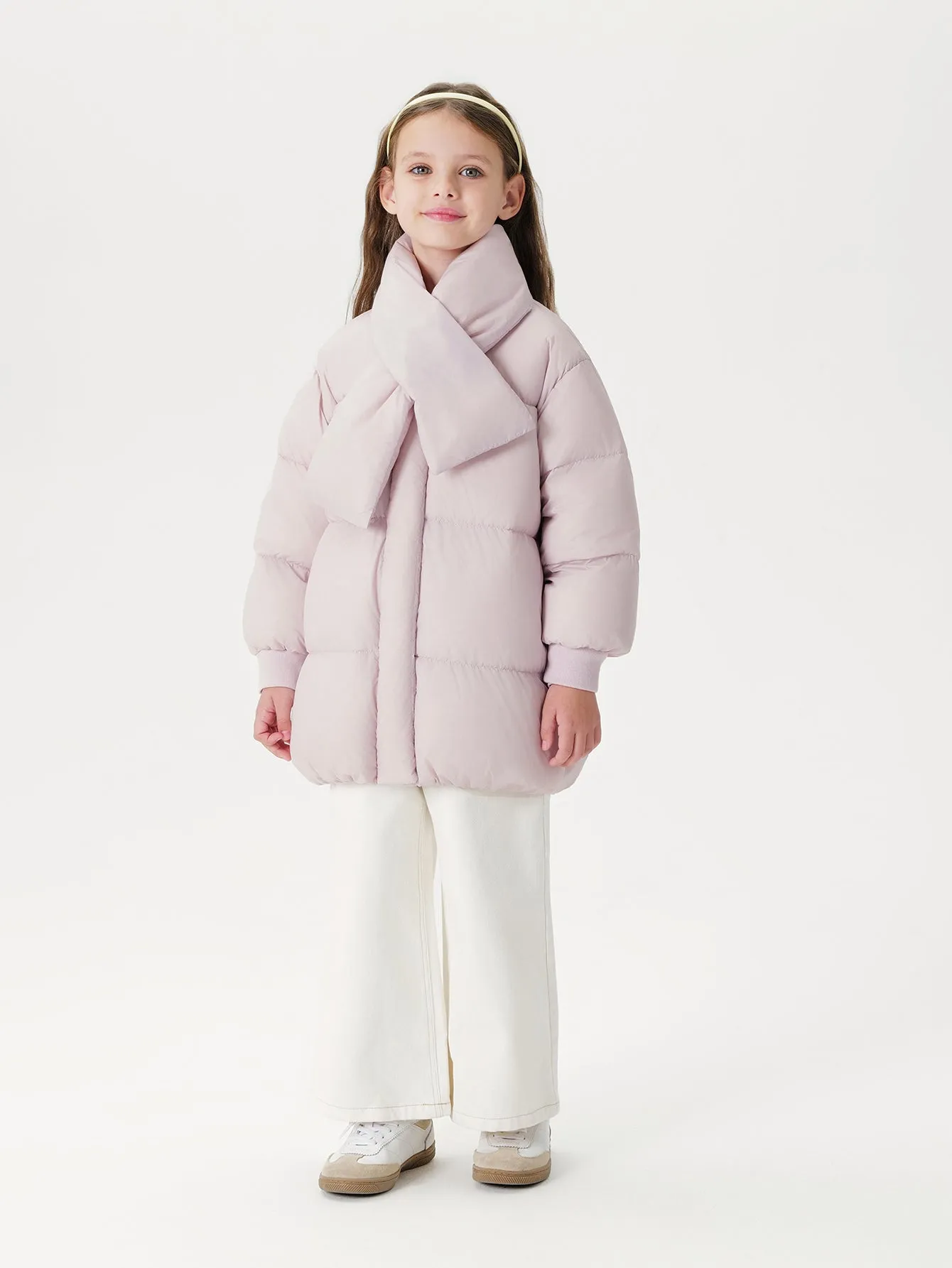 MARC & JANIE Girls Ultralight Down Mid-Length Coat 232029