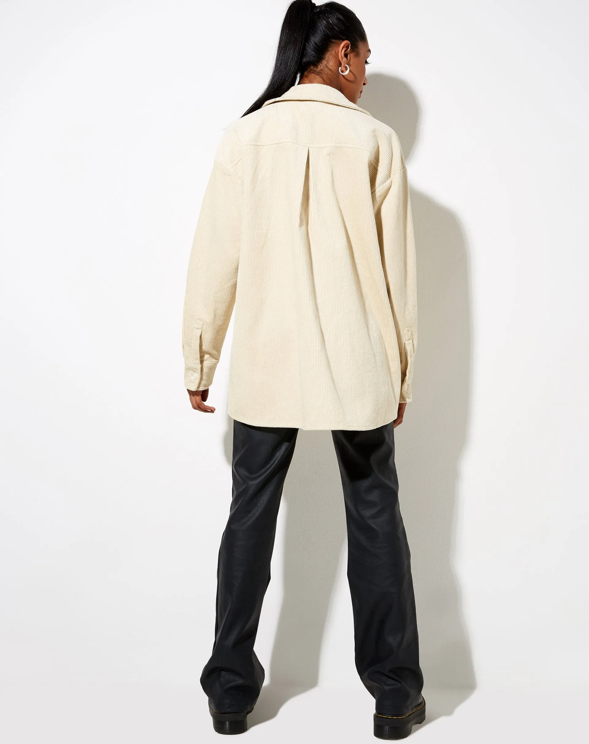 Marcy Shirt in Corduroy Tan