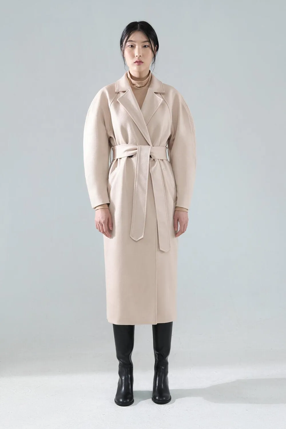 Marilyn Puffy Sleeves Trench Coat