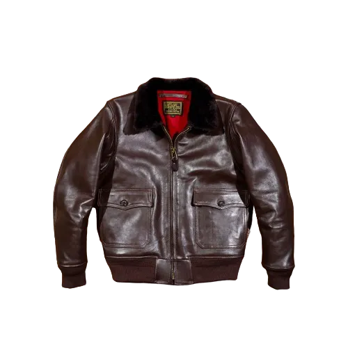 Men's G-1 Leather Flight Jacket Brown