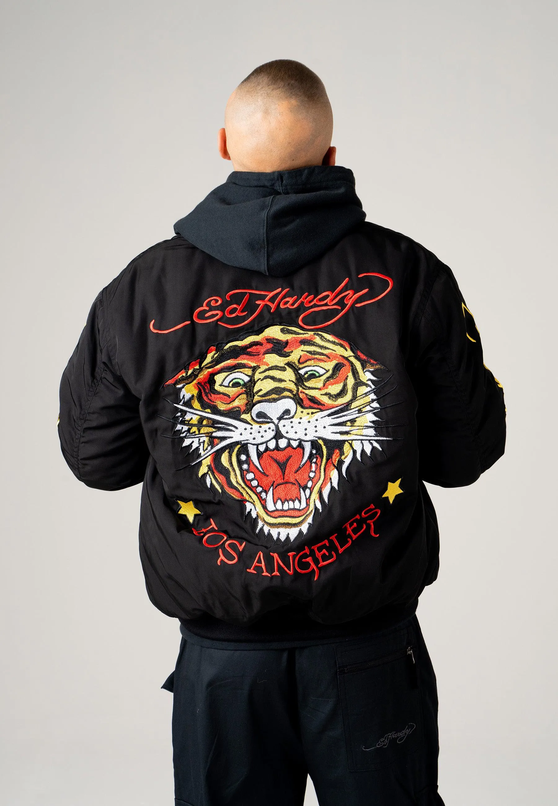 Mens La-Tiger-Roar Bomber Jacket - Black