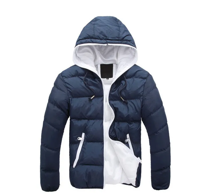 Men's plus size hooded padded down coat