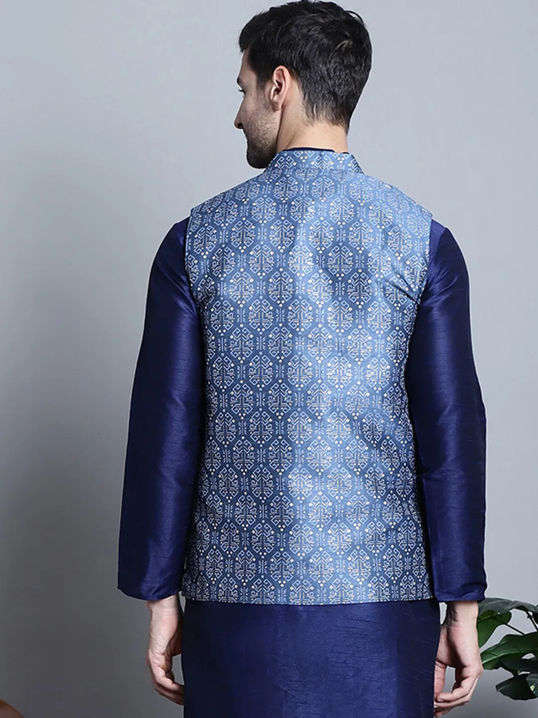 Men's Printed Nehru Jacket