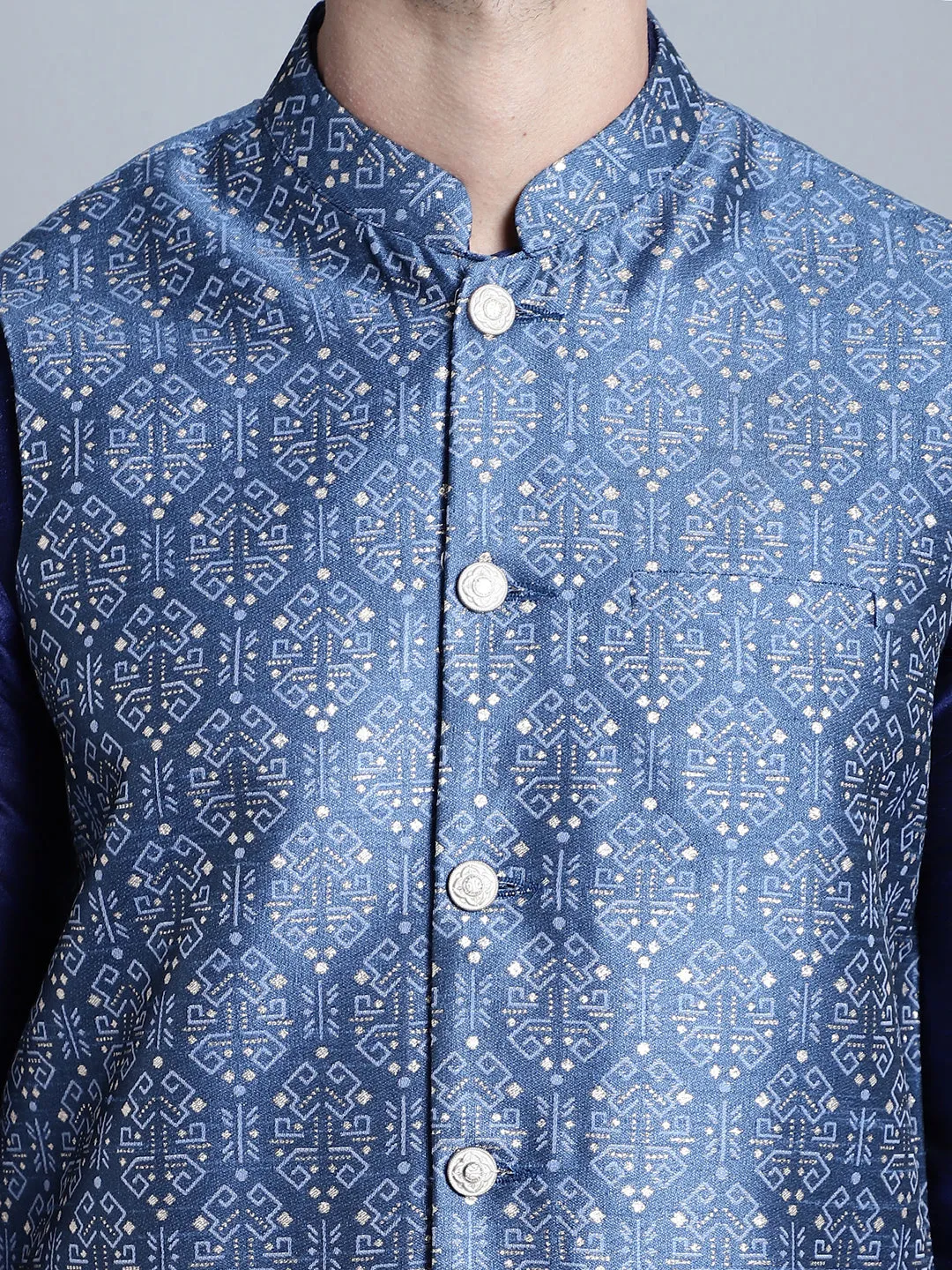 Men's Printed Nehru Jacket