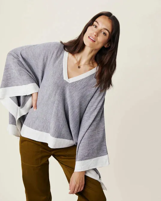 Mersea Avalon Poncho Fog/Sea Salt