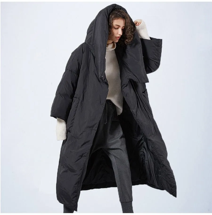 Mia Long Hooded Puffer Coat