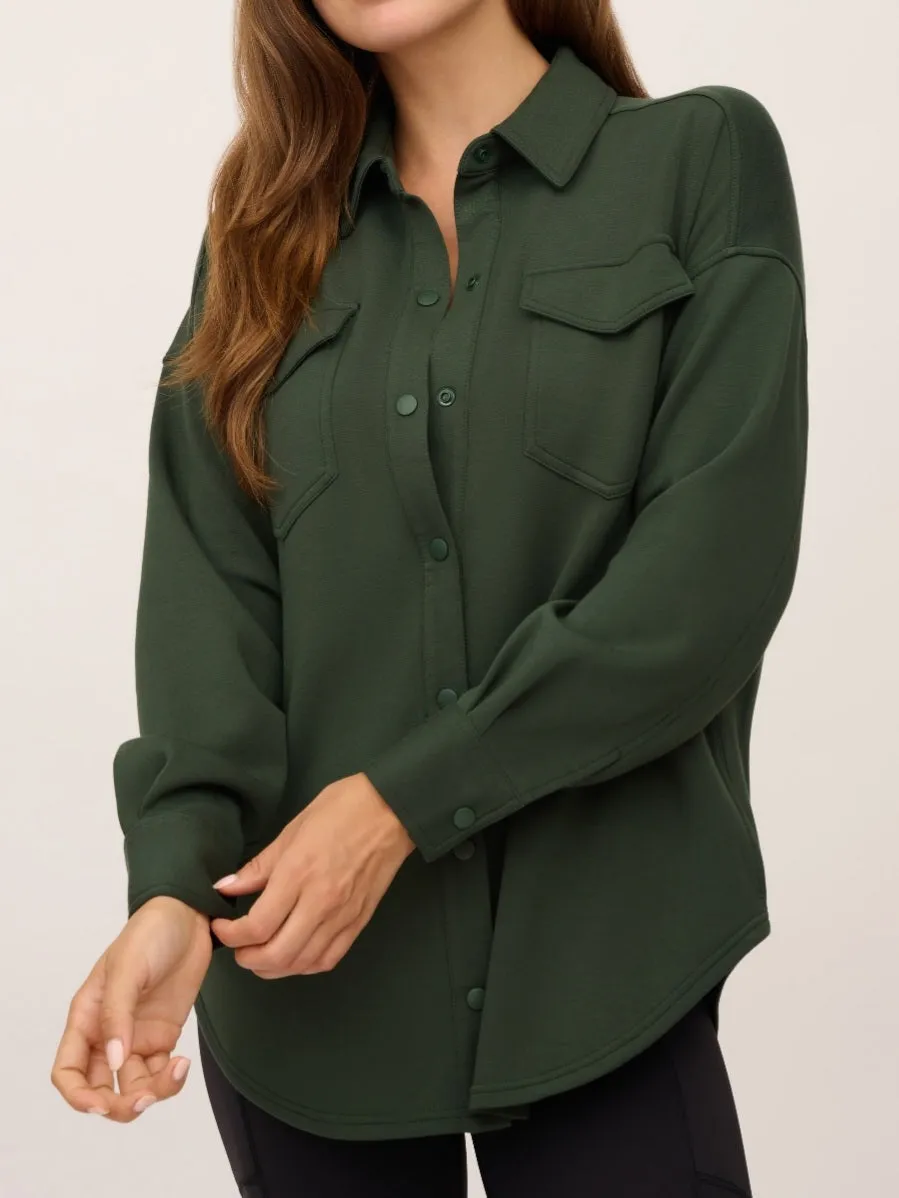 Mindie So-Soft Shacket - Evergreen