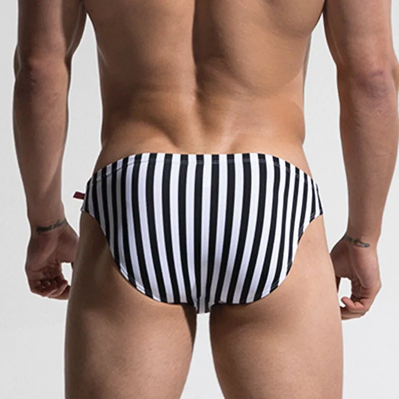 Minimalist Monochrome Stripe Pattern Brief Underwear