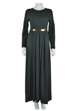 Modest Knit Maxi Dress- Black