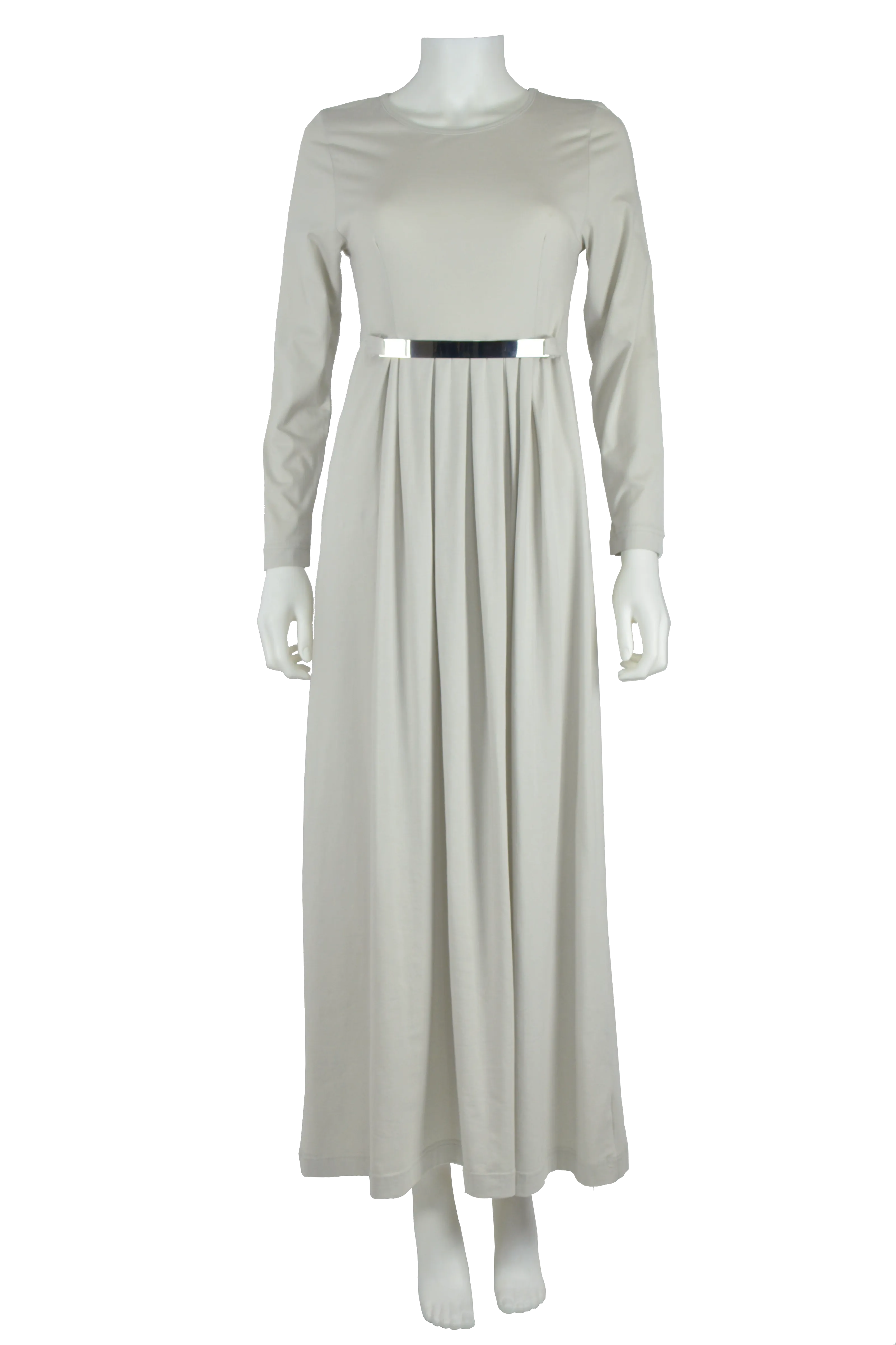 Modest Knit Maxi Dress- Dove Grey