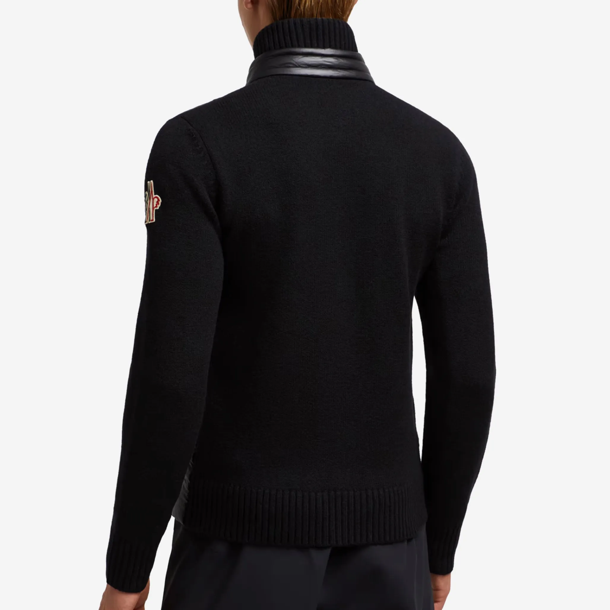 Moncler Grenoble Padded Wool Zip Up Cardigan