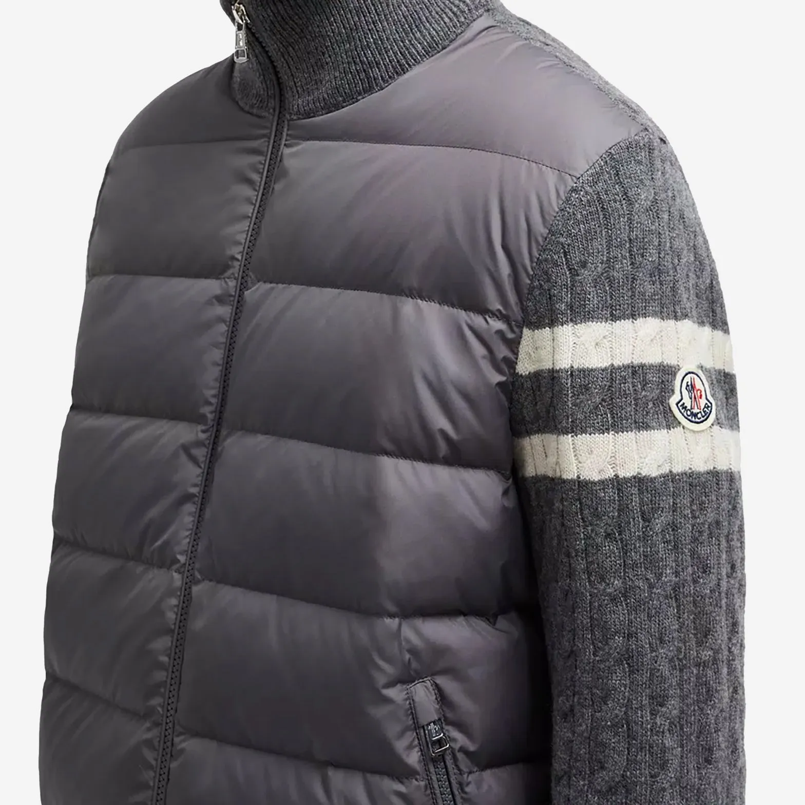 Moncler Padded Wool Zip-Up Cardigan