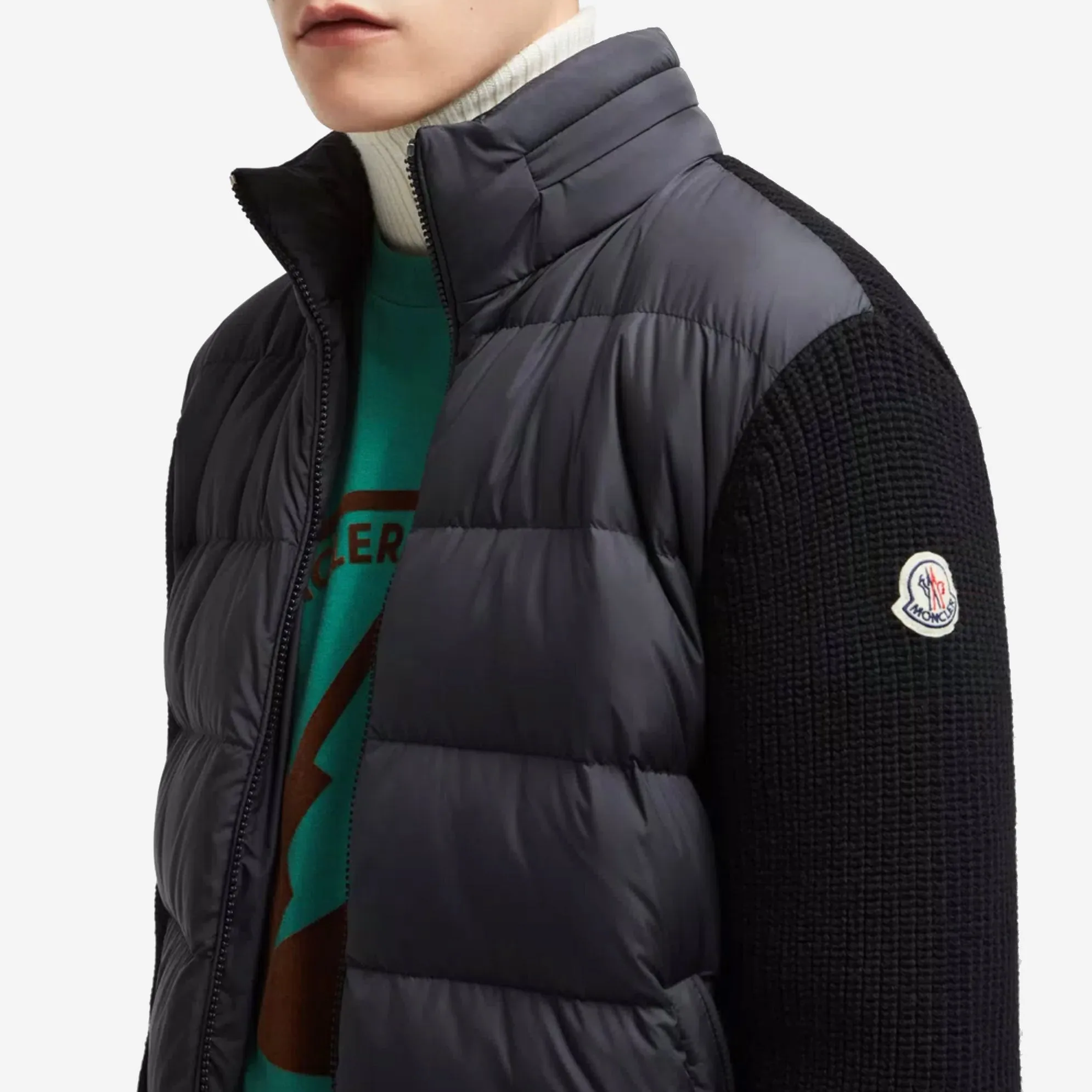 Moncler Virgin Wool Down Cardigan