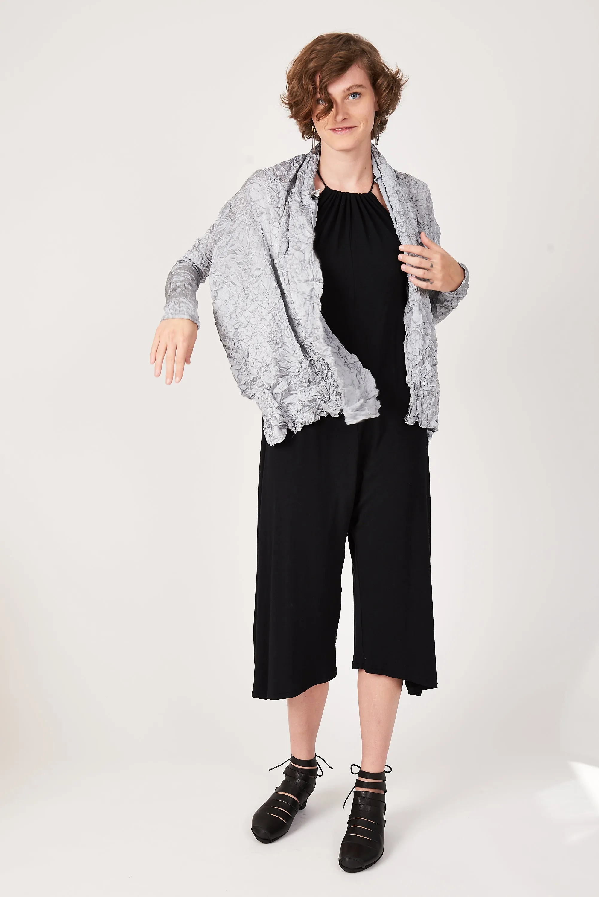 Moth Ali Cardigan | Dove Grey Shimmer