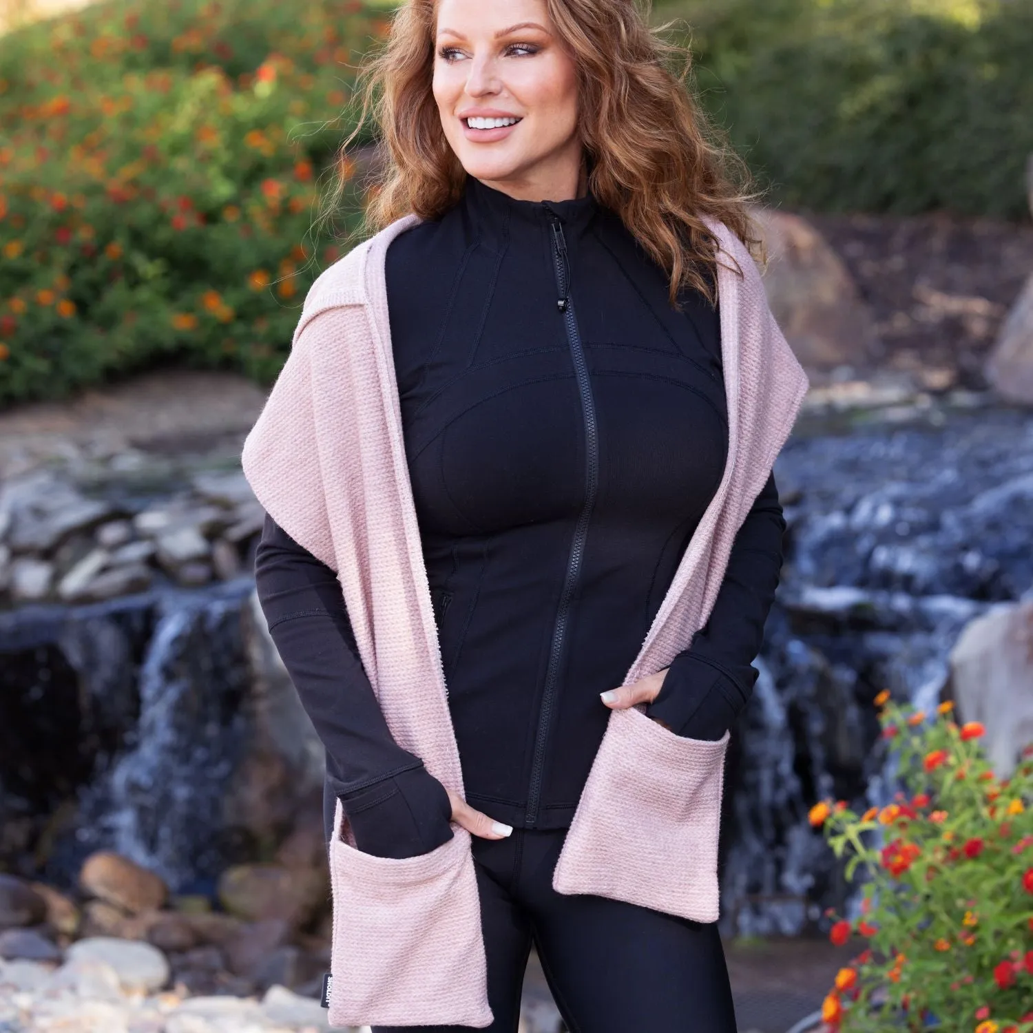 Multi-Pocket Hoodie Scarf™ | Uptown Blush