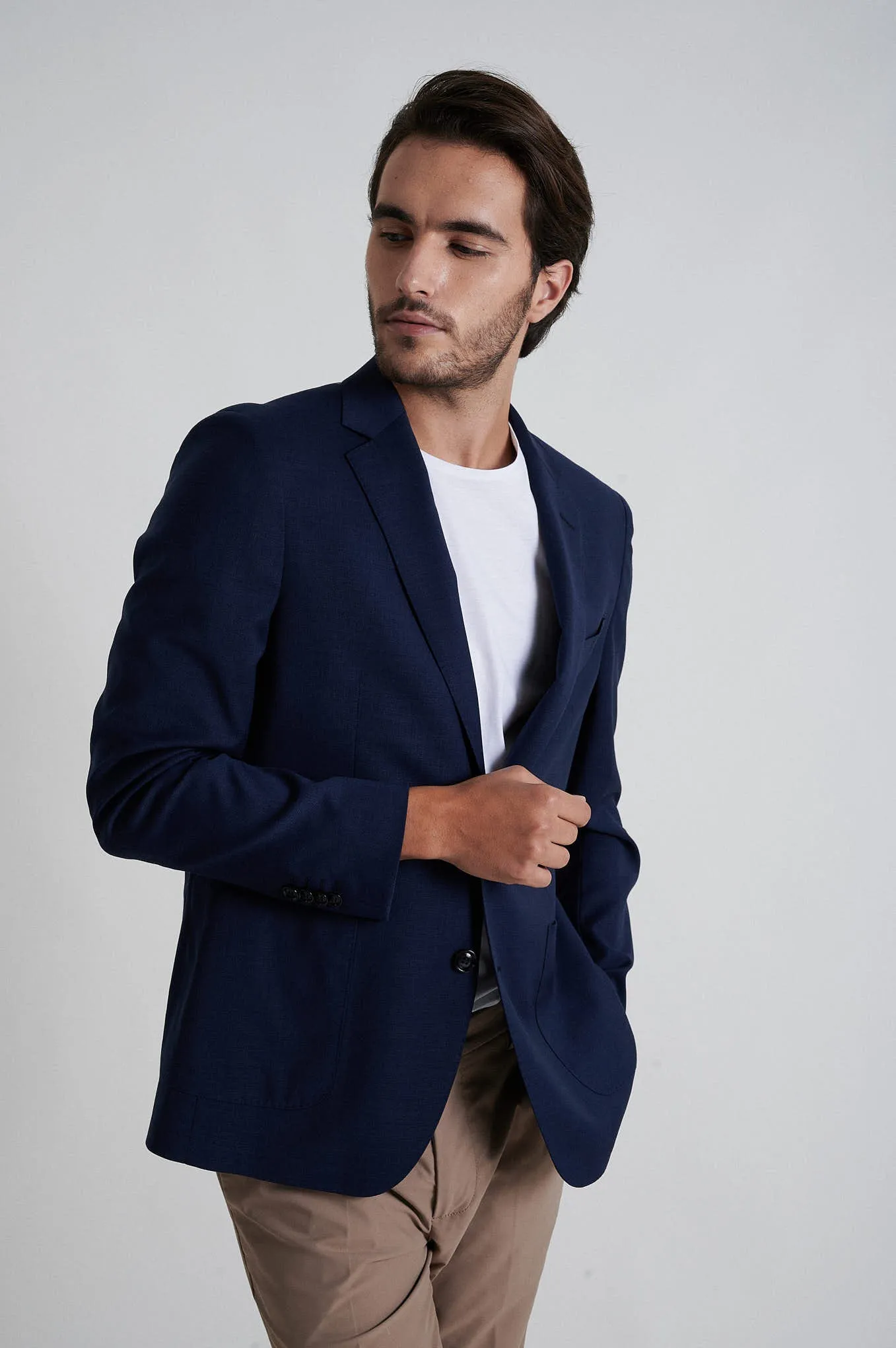 navy blue travel line blazer slim fit