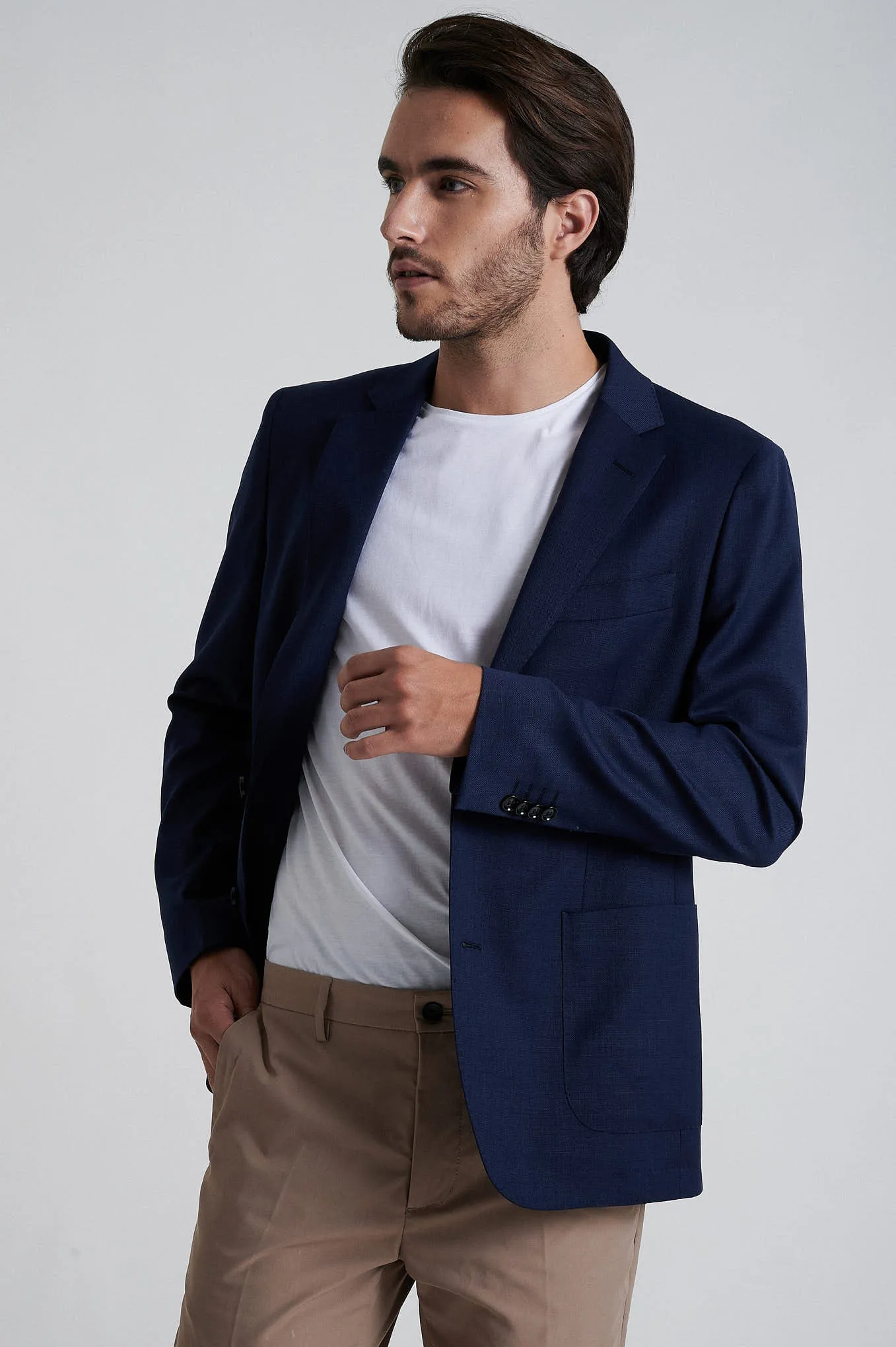 navy blue travel line blazer slim fit