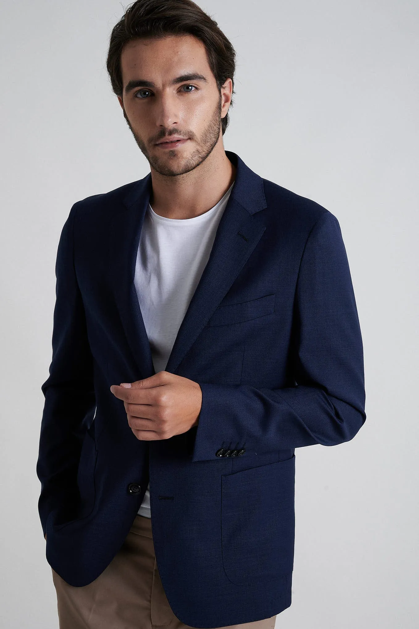 navy blue travel line blazer slim fit