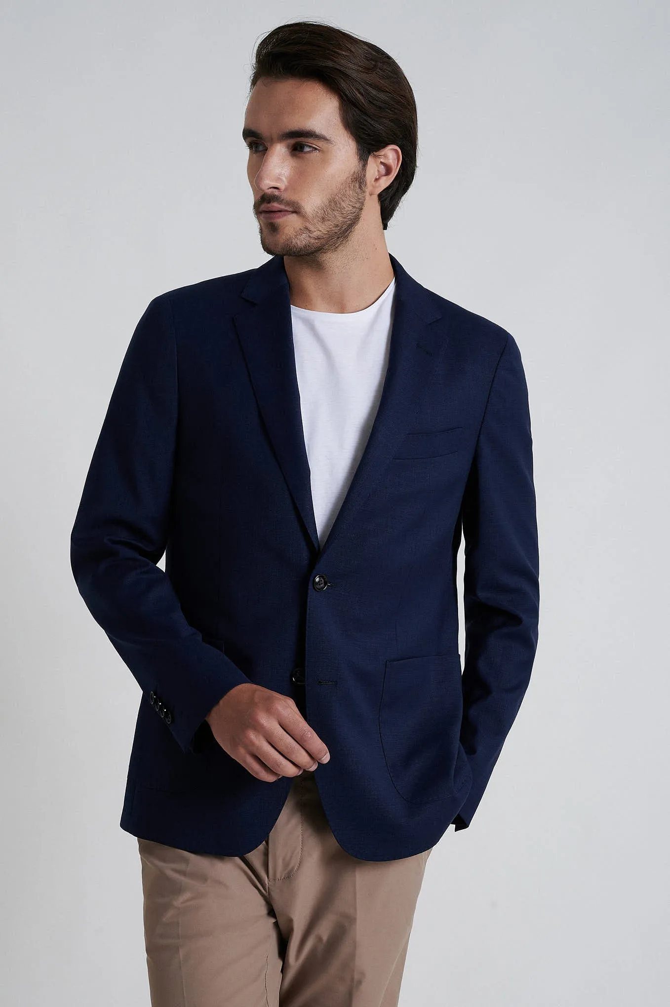 navy blue travel line blazer slim fit