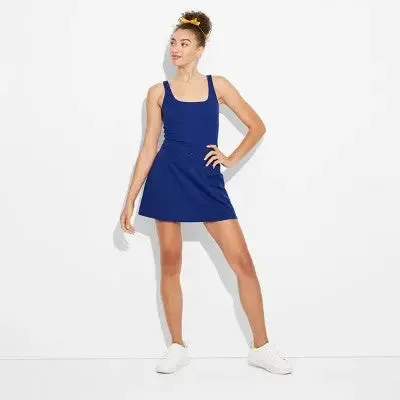 New - Women's Game Day Ribbed Tank Active Dress - JoyLab