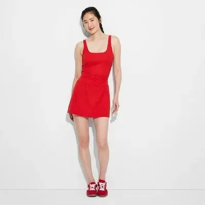 New - Women's Game Day Ribbed Tank Active Dress - JoyLab