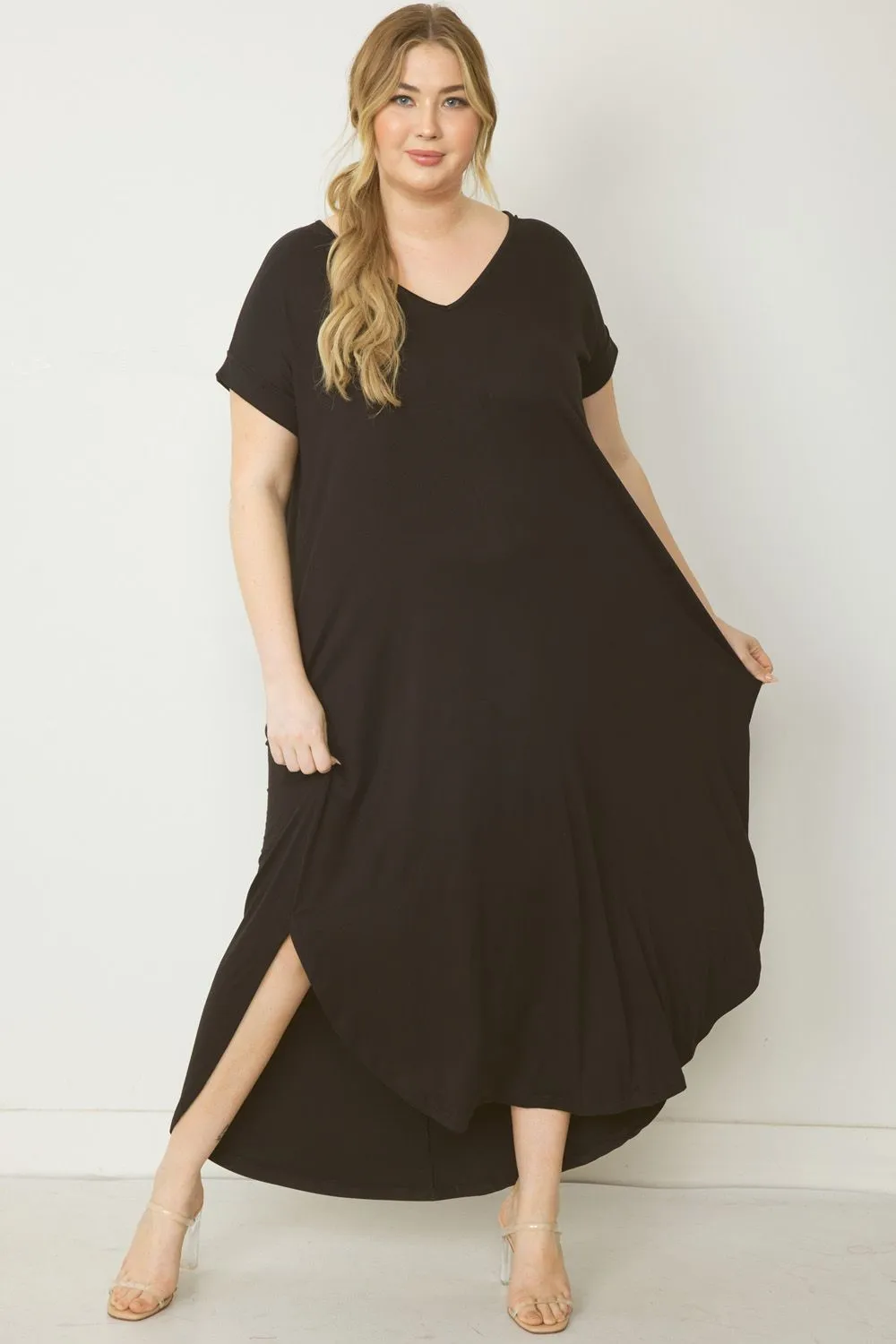 On The Go V-Neck Maxi Dress