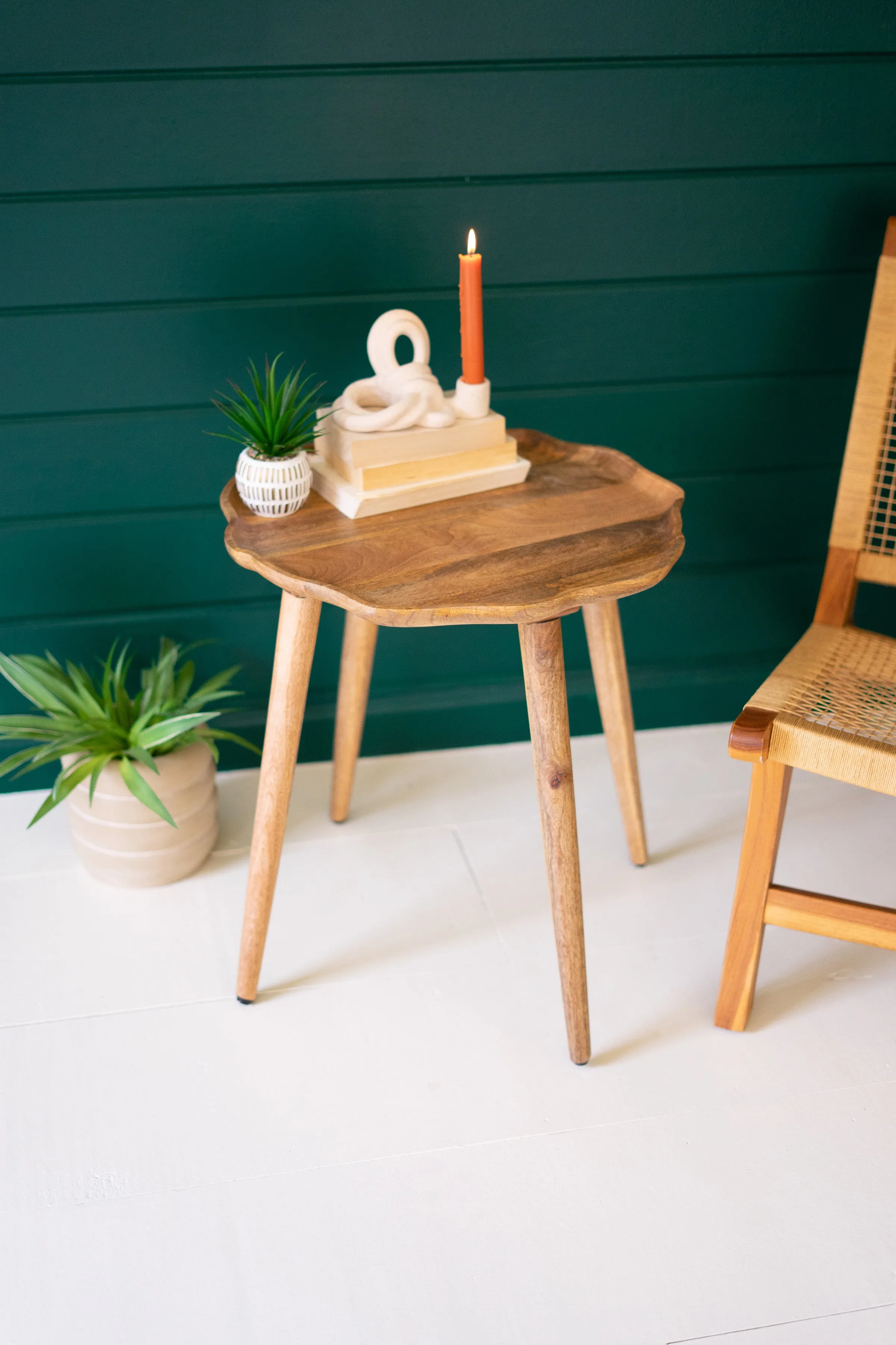 Organic Wooden Accent Table