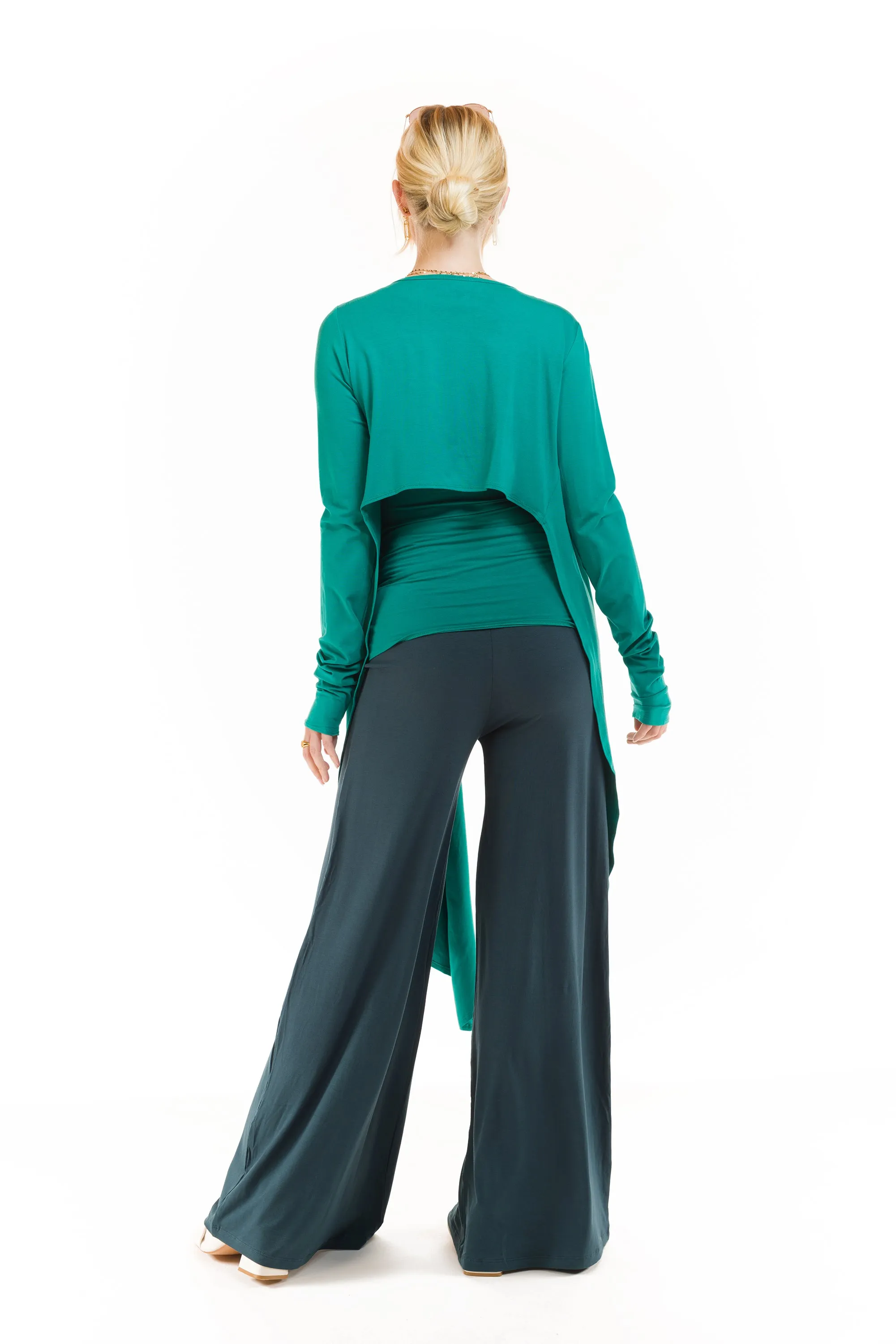 PALAZZO PANTS OCEAN GREEN