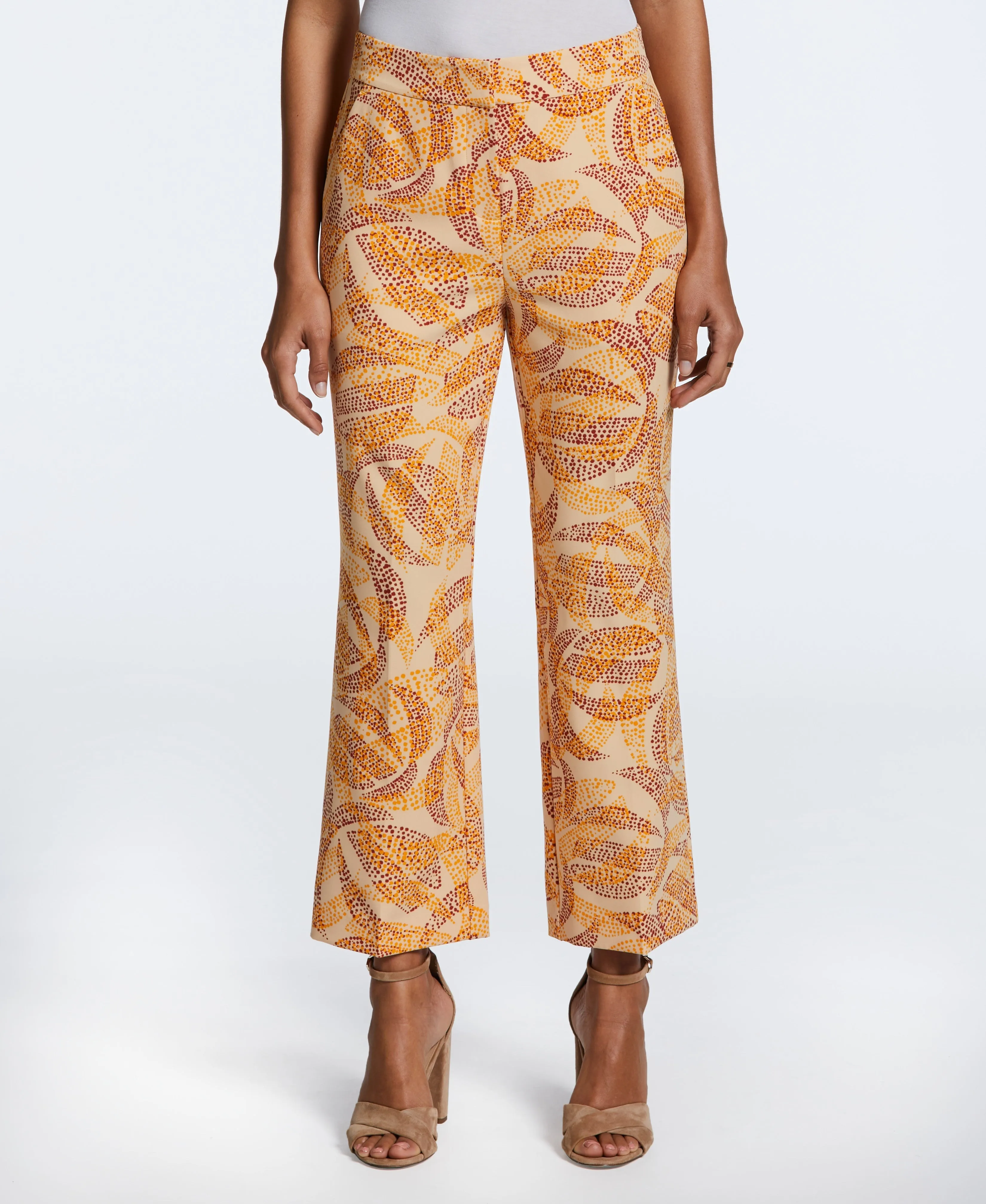 Petite Batik Print Cropped Culotte Pant