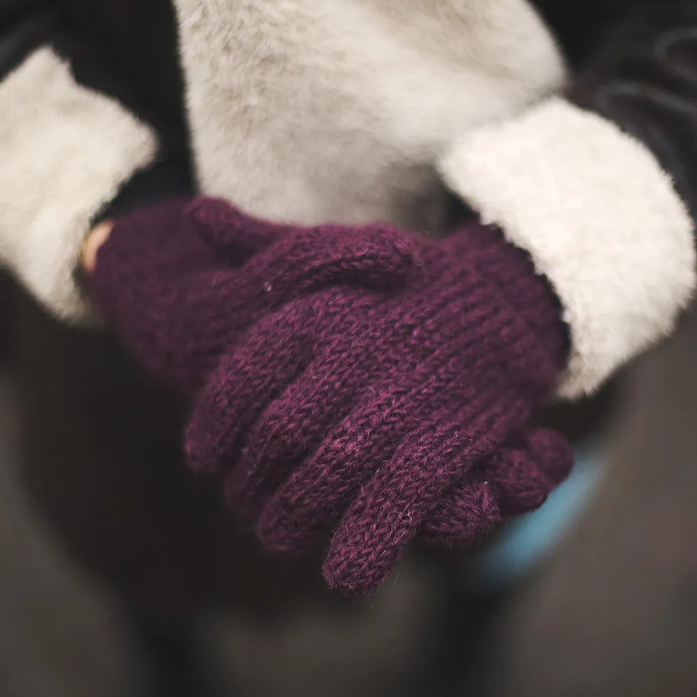 plain wool gloves