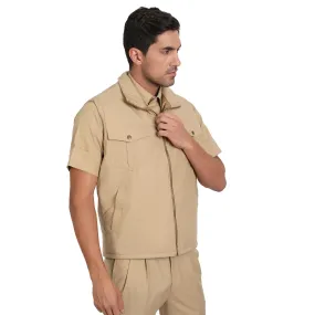 Police Jacket Sleeveless - Khaki